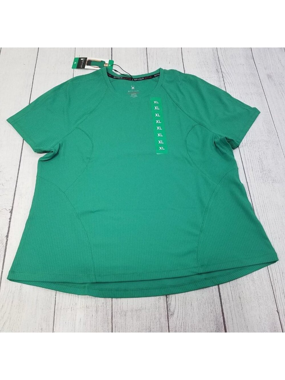 Spyder Active Ribbed Short Sleeve Shirt Womens Size XL